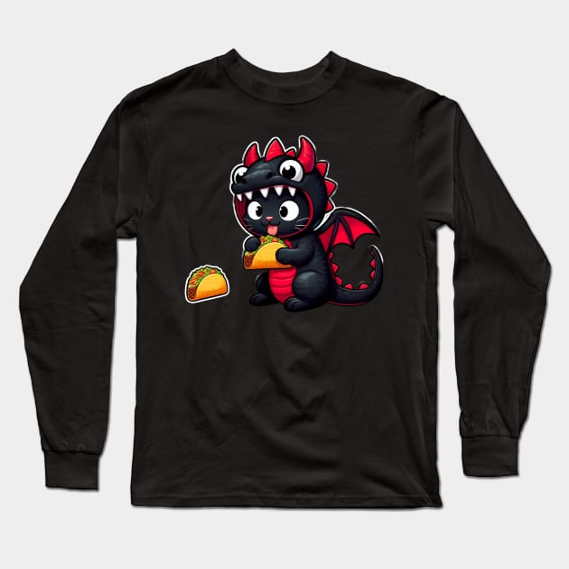 Taco Cat! Long Sleeve T-Shirt by Karma Chameleon